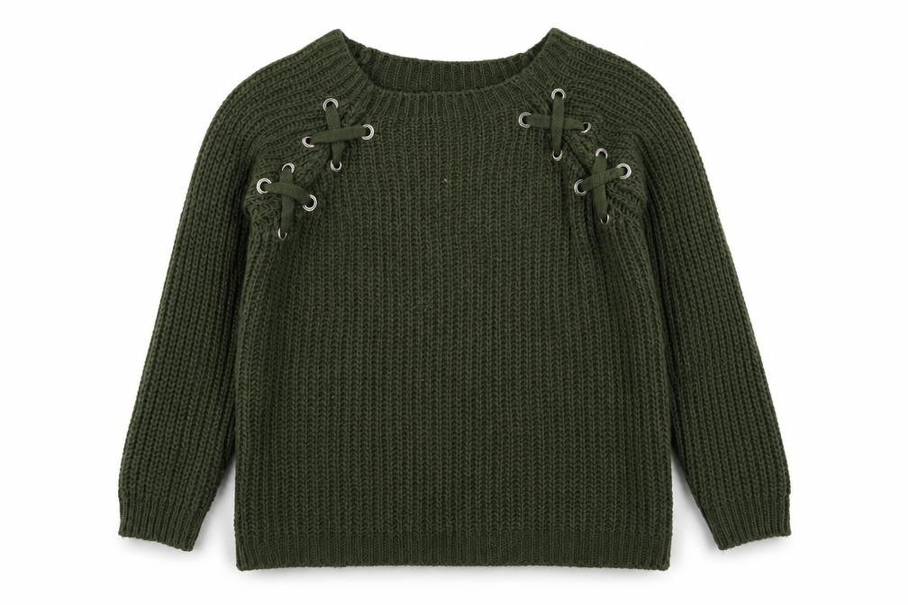 Preworn Womens Green Boat Neck  Acrylic Pullover Jumper Size M