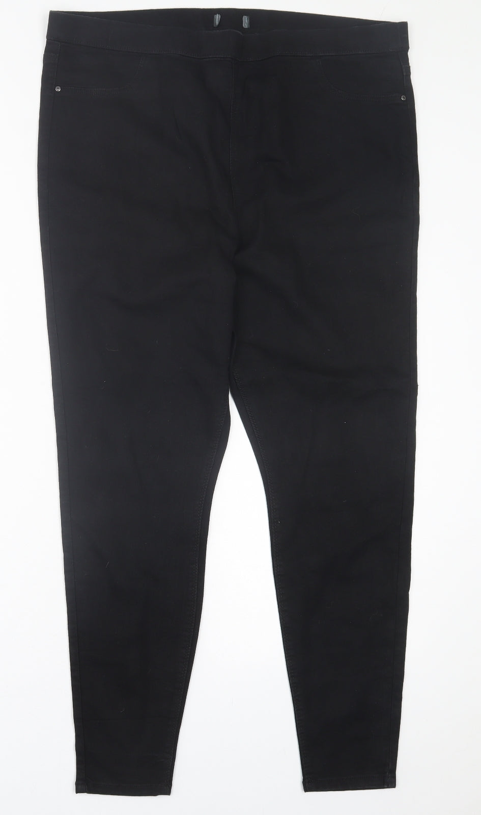 Preworn Womens Black  Cotton Jegging Trousers Size 38 in L27 in Regular
