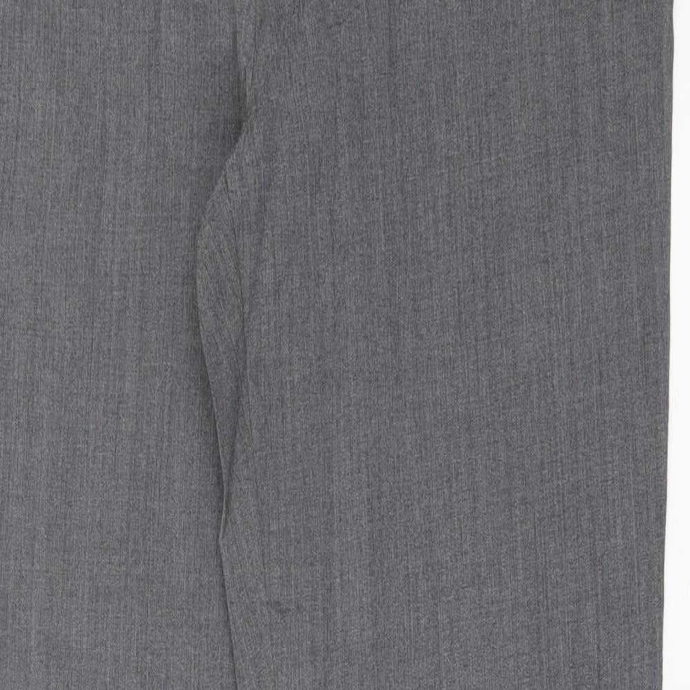 wrap Womens Grey  Polyester Trousers  Size 34 in L32 in Regular Hook & Eye