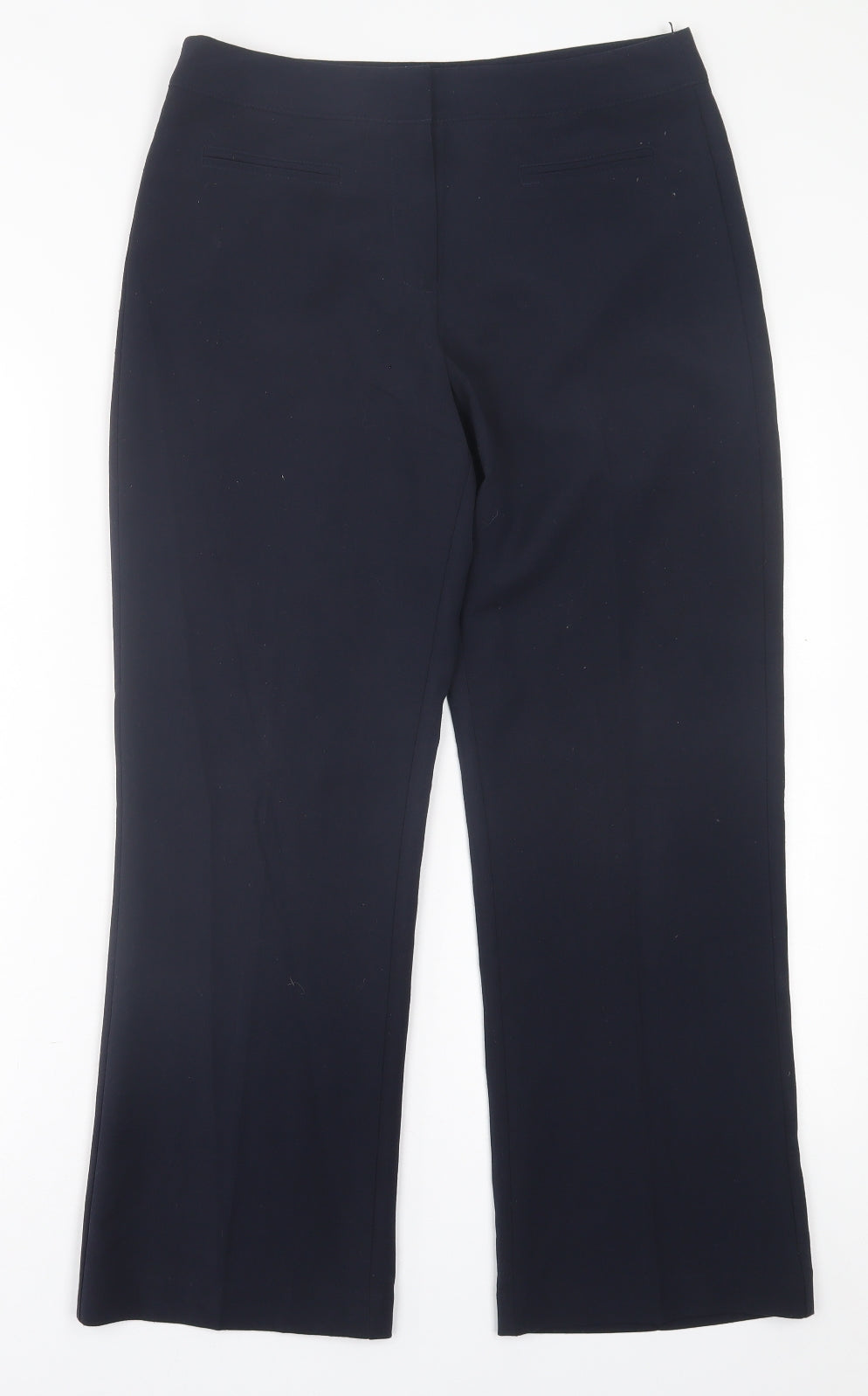 Preworn Womens Blue  Polyester Trousers  Size 10 L28 in Regular Hook & Eye
