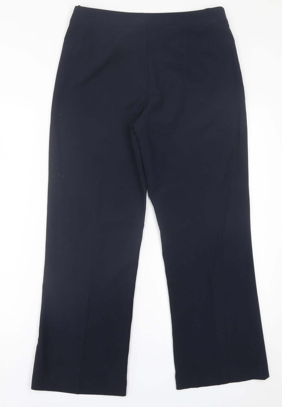 Preworn Womens Blue  Polyester Trousers  Size 10 L28 in Regular Hook & Eye