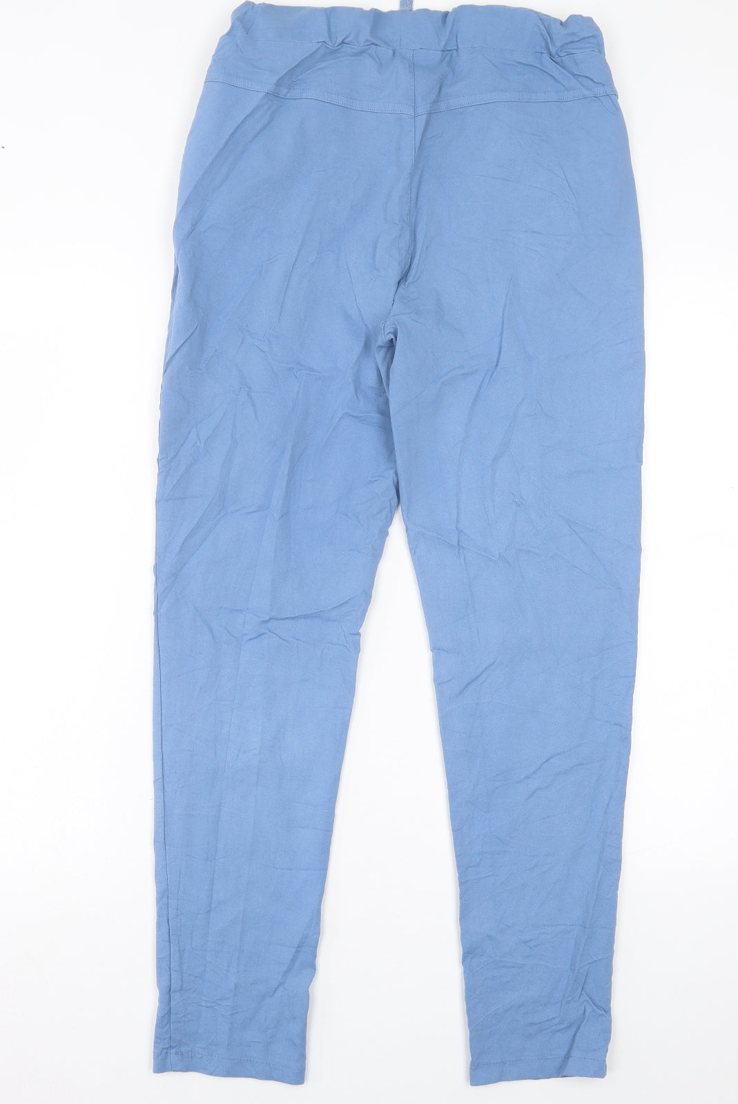 Preworn Womens Blue  Viscose Trousers  Size 32 in L28 in Regular Tie