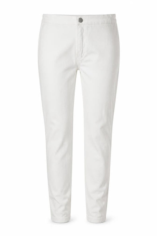 PRETTYLITTLETHING Womens White  Cotton Skinny Jeans Size 8 L28 in Regular Button