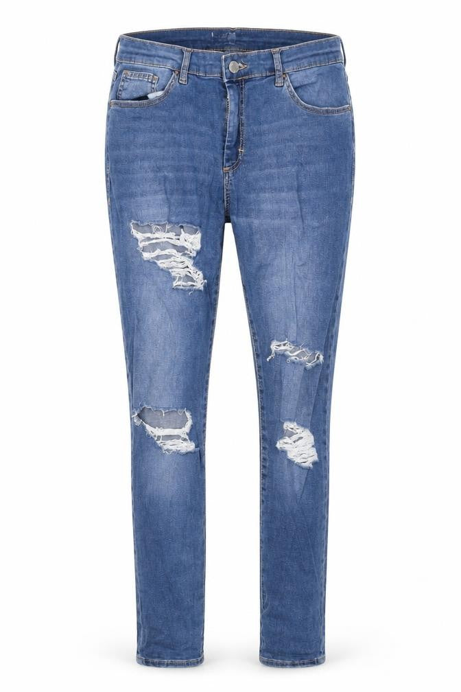 Topshop Womens Blue  Cotton Skinny Jeans Size 32 L30 in Regular Button