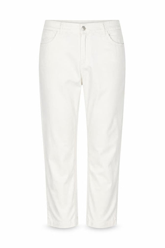 Carol Womens White  Cotton Cropped Jeans Size 10 L26 in Regular Button