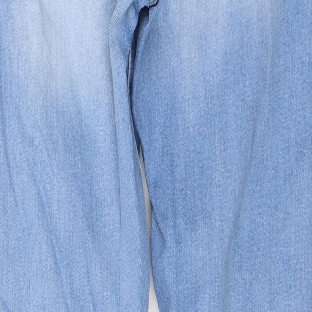 Denim & Co. Womens Blue  Cotton Skinny Jeans Size 10 L27 in Regular Button