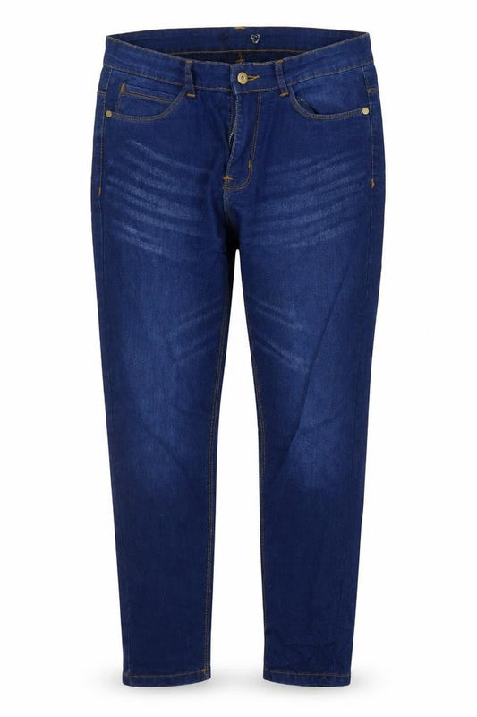 Preworn Womens Blue  Cotton Cropped Jeans Size 30 in L24 in Regular Button