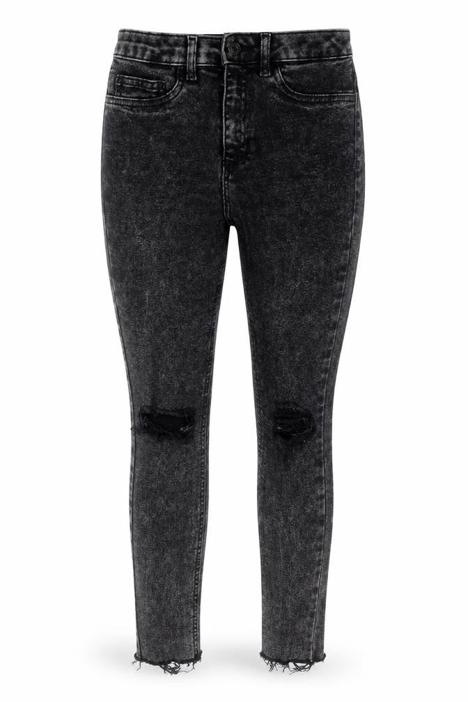 New Look Womens Black  Cotton Skinny Jeans Size 10 L28 in Regular Button