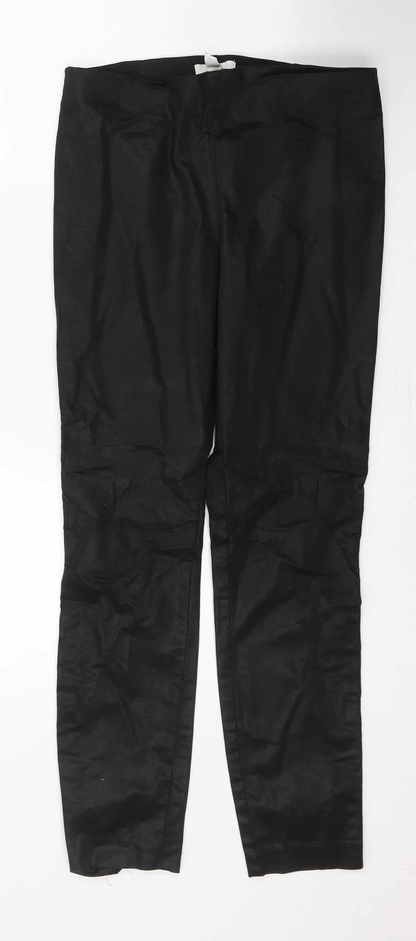 H&M Womens Black  Cotton Jegging Jeans Size 12 L26 in Regular