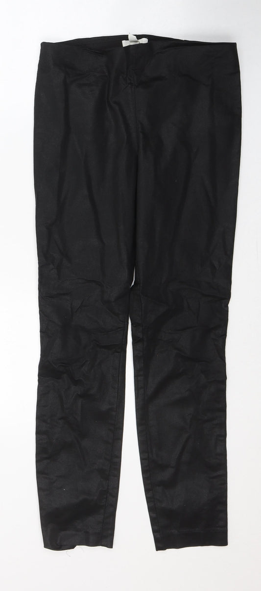 H&M Womens Black  Cotton Jegging Jeans Size 12 L26 in Regular