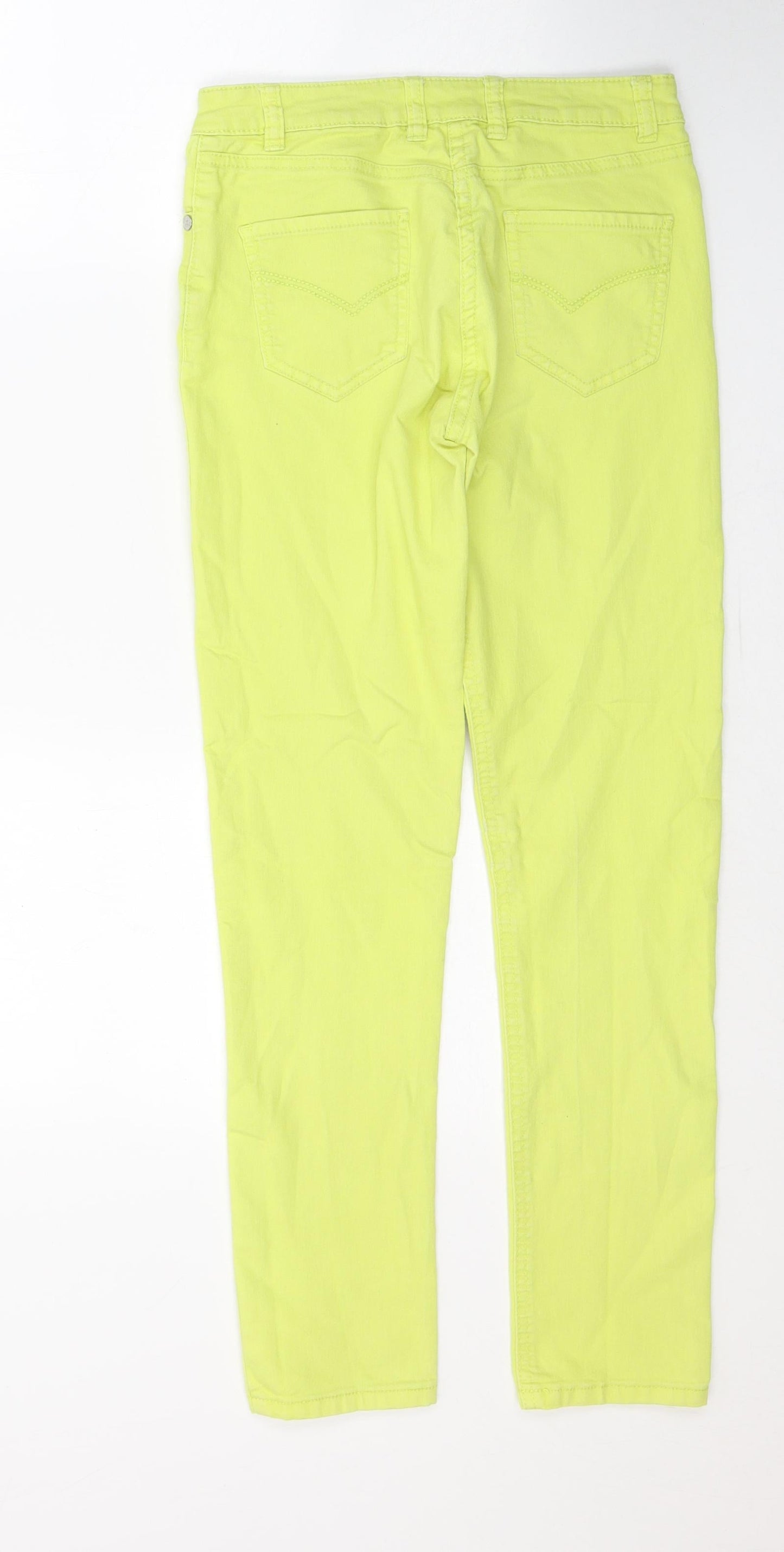 Johnnie B Womens Yellow  Cotton Skinny Jeans Size 28 in L27 in Regular Button - Neon Yellow