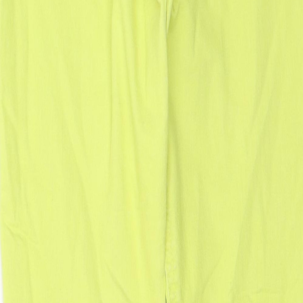 Johnnie B Womens Yellow  Cotton Skinny Jeans Size 28 in L27 in Regular Button - Neon Yellow
