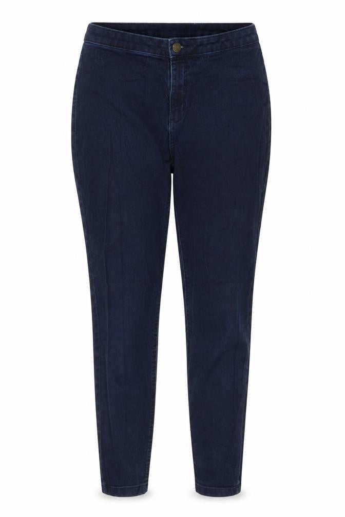Marks & Spencer Womens Blue  Cotton Skinny Jeans Size 14 L24 in Regular Button