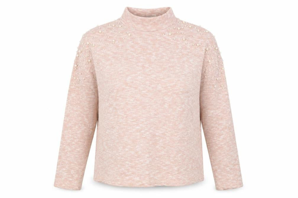 H&M Womens Pink Round Neck  Polyester Pullover Jumper Size M