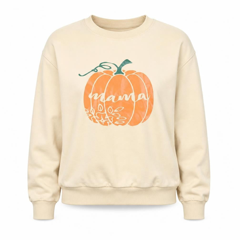 Preworn Womens Orange  Cotton Pullover Sweatshirt Size S
