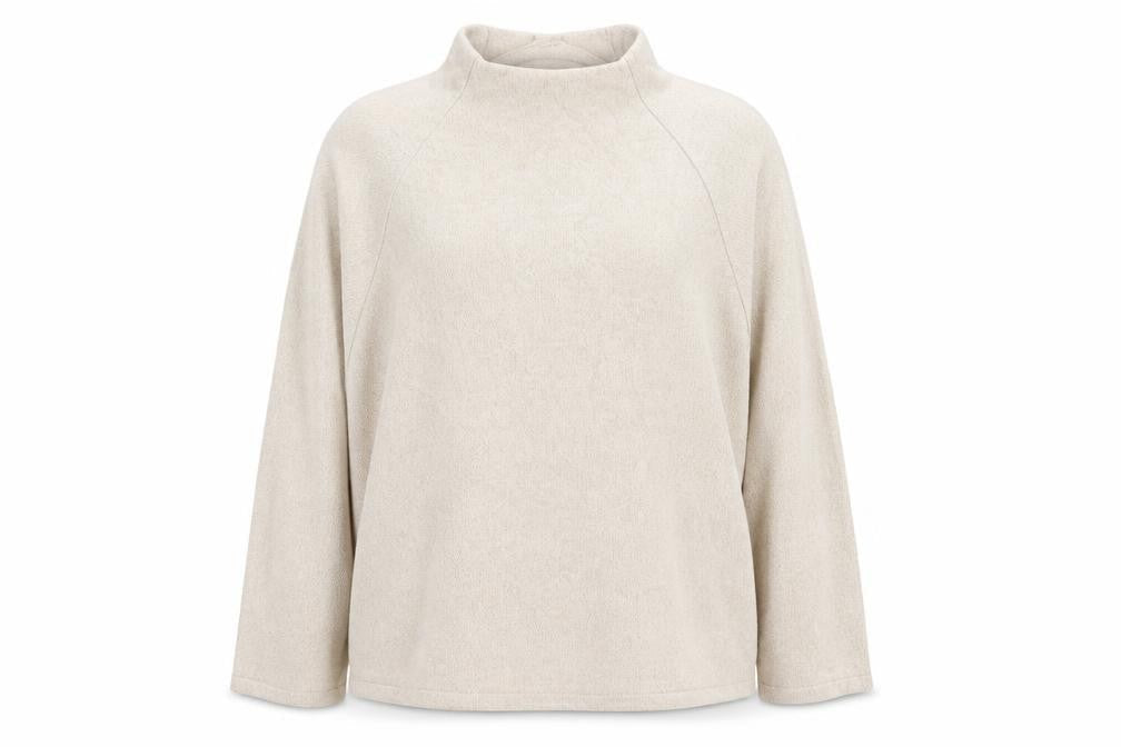 H&M Womens Beige Round Neck  Viscose Pullover Jumper Size XL