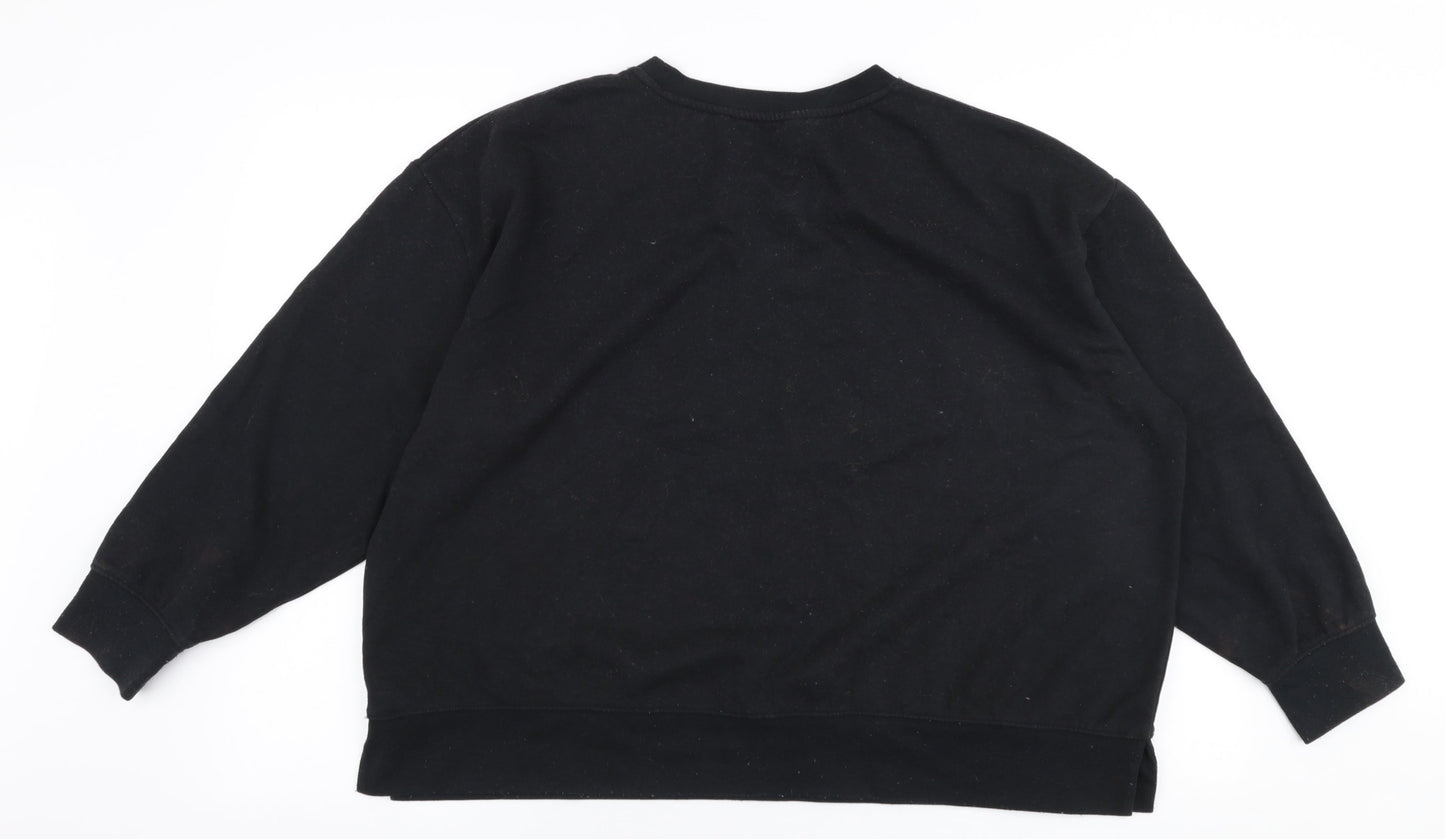 Dunnes Stores Womens Black  Polyester Pullover Sweatshirt Size XL  Pullover