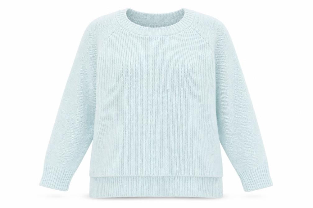 Missguided Womens Blue Round Neck  Acrylic Pullover Jumper Size 12