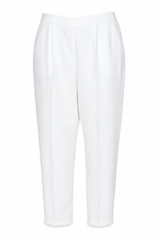 Preworn Womens White  Polyester Trousers  Size 16 L26 in Regular