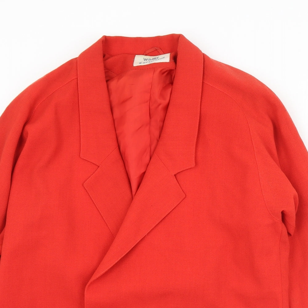 Wallis Womens Red   Jacket  Size 12  Button