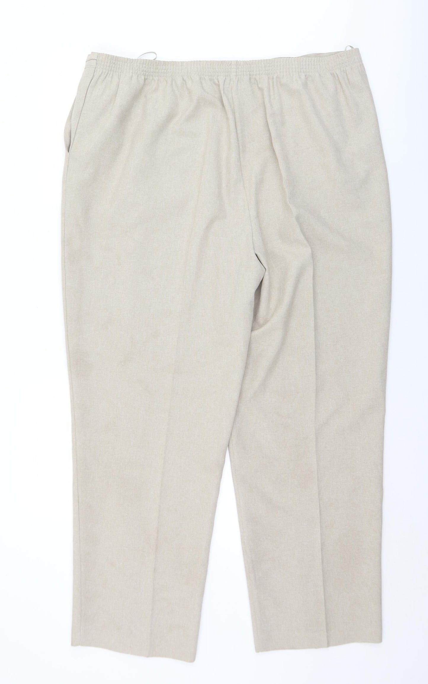BM Womens Beige  Polyester Trousers  Size 20 L29 in Regular