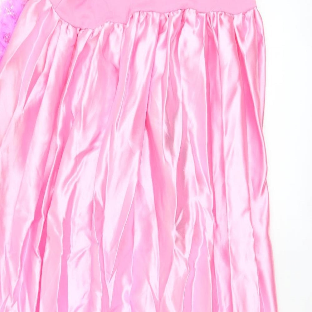 Smiffys Womens Pink  Polyester Wrap Dress  Size M  Round Neck  - Fancy Dress