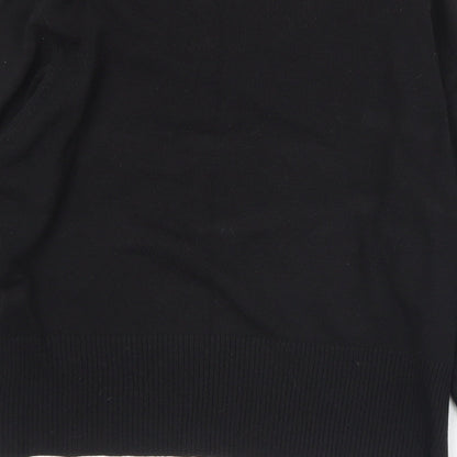 Preloved Papaya Womens Black V-Neck  Acrylic Pullover Jumper Size 22 - Label