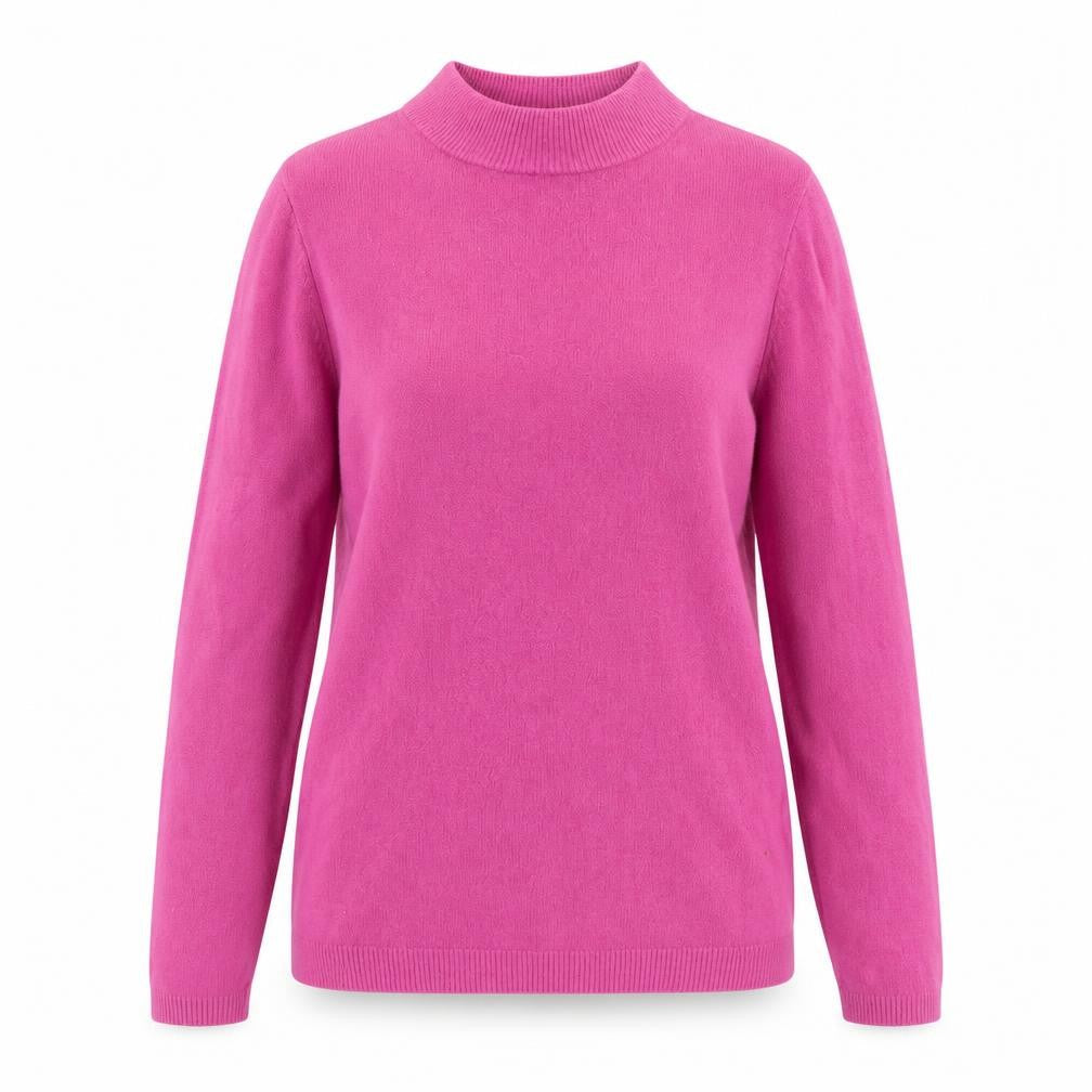 Matalan Womens Pink Mock Neck  Acrylic Pullover Jumper Size 12