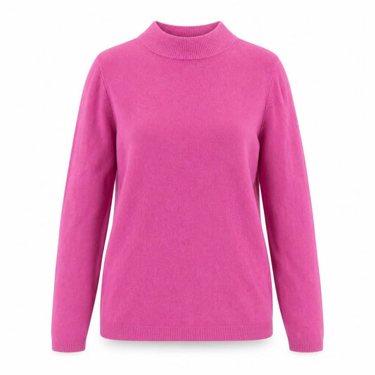 Matalan Womens Pink Mock Neck  Acrylic Pullover Jumper Size 12