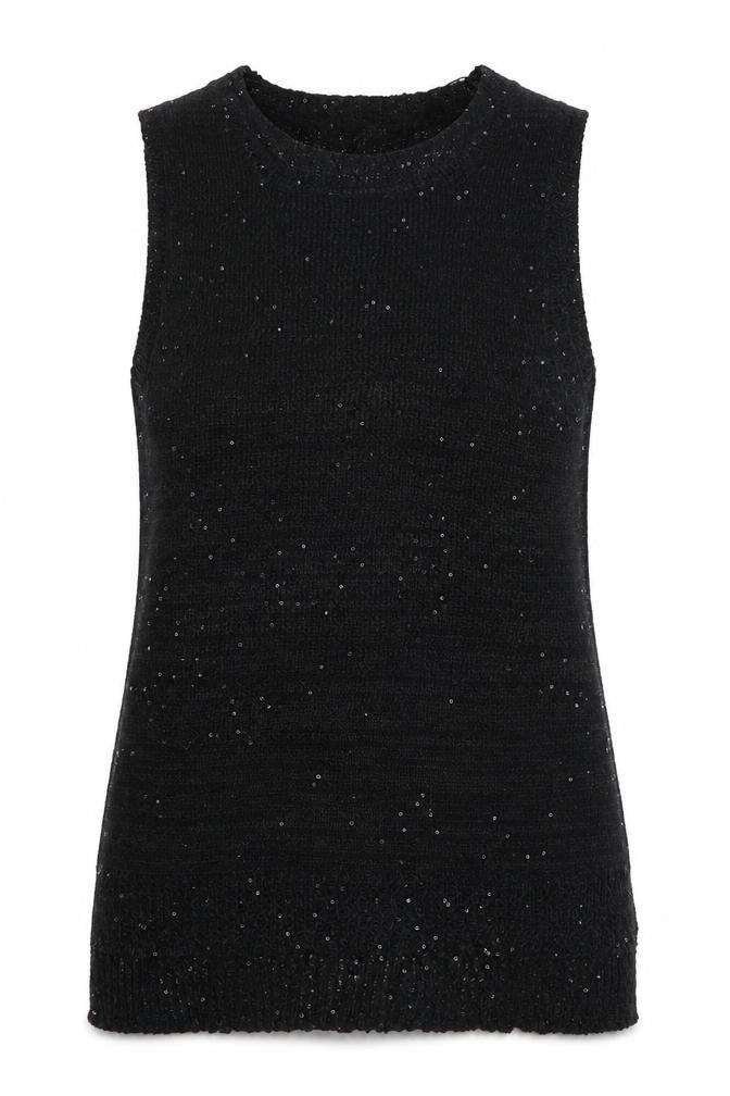 Innocence Womens Black  Polyester Basic Tank Size 12 Round Neck