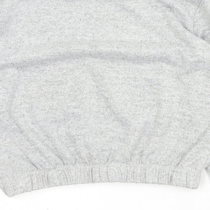 Preloved Matalan Girls Grey Round Neck  Polyester Pullover Jumper Size 9 Years  Pullover - Label