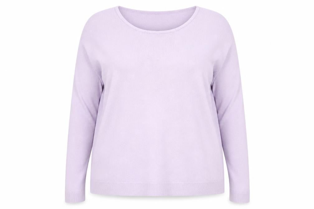 Essentials Womens Purple Round Neck  Acrylic Pullover Jumper Size 16