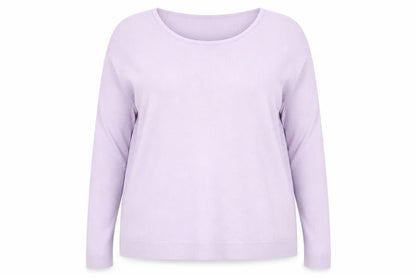 Essentials Womens Purple Round Neck  Acrylic Pullover Jumper Size 16