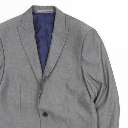 F&F Mens Grey  Polyester Jacket Suit Jacket Size M