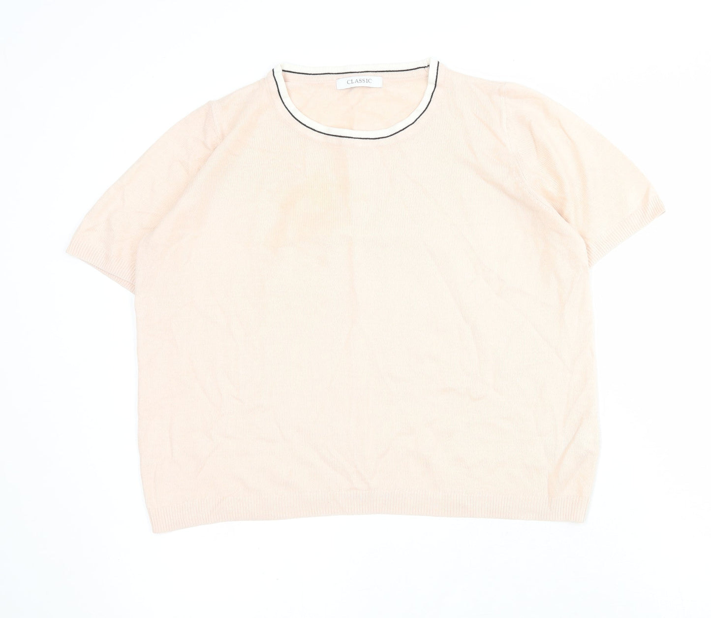 Marks and Spencer Womens Pink Round Neck  Acrylic Pullover Jumper Size 10