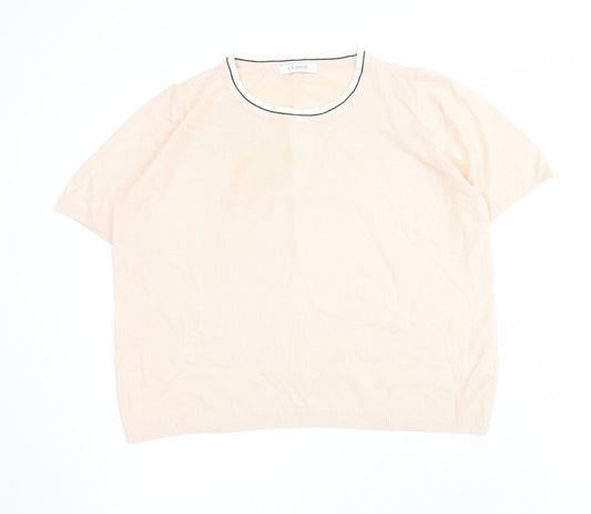 Marks and Spencer Womens Pink Round Neck  Acrylic Pullover Jumper Size 10