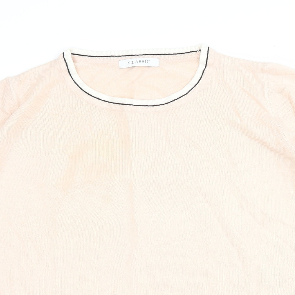 Marks and Spencer Womens Pink Round Neck  Acrylic Pullover Jumper Size 10
