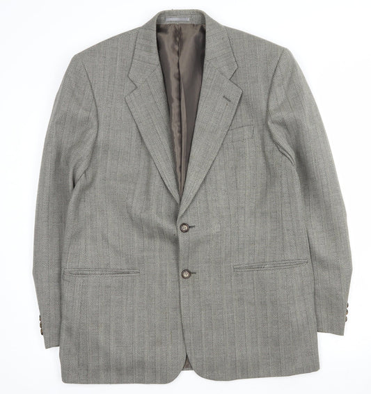 Burton Mens Brown  Wool Jacket Suit Jacket Size L