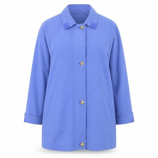 Astraka Womens Blue   Pea Coat Coat Size S  Zip