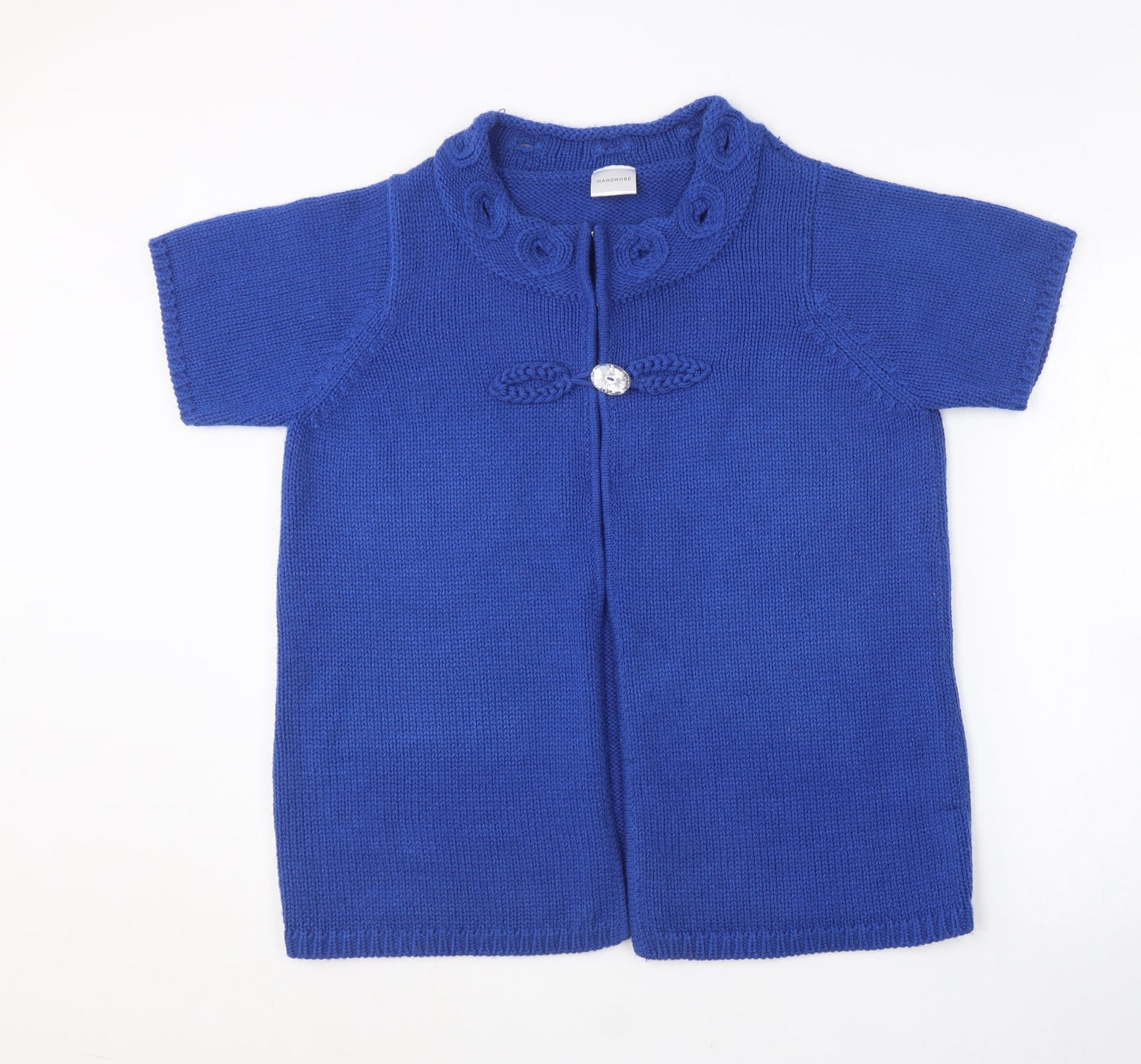 Wardrobe Womens Blue Round Neck  Acrylic Cardigan Jumper Size 12   - 12/14
