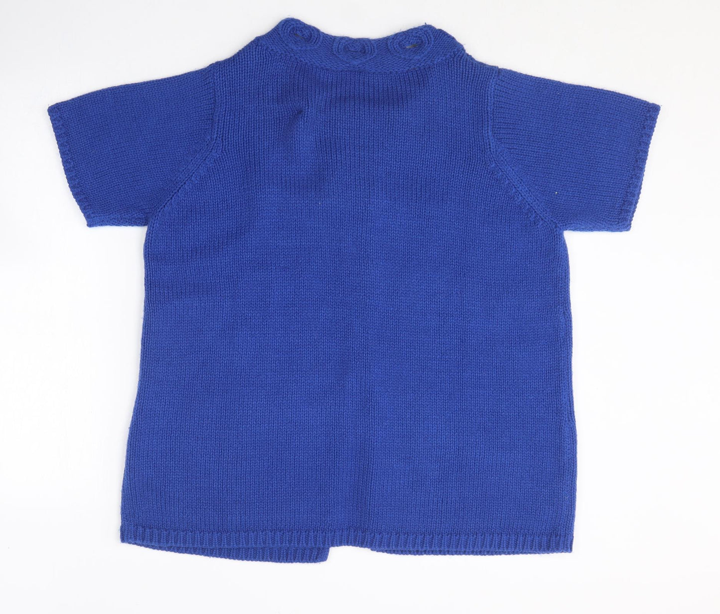 Wardrobe Womens Blue Round Neck  Acrylic Cardigan Jumper Size 12   - 12/14