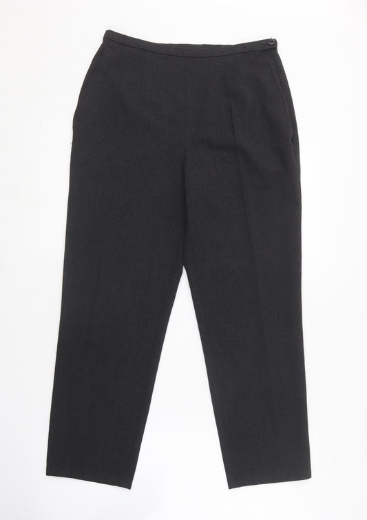 Marks and Spencer Womens Grey  Polyester Dress Pants Trousers Size 12 L22.5 in Regular