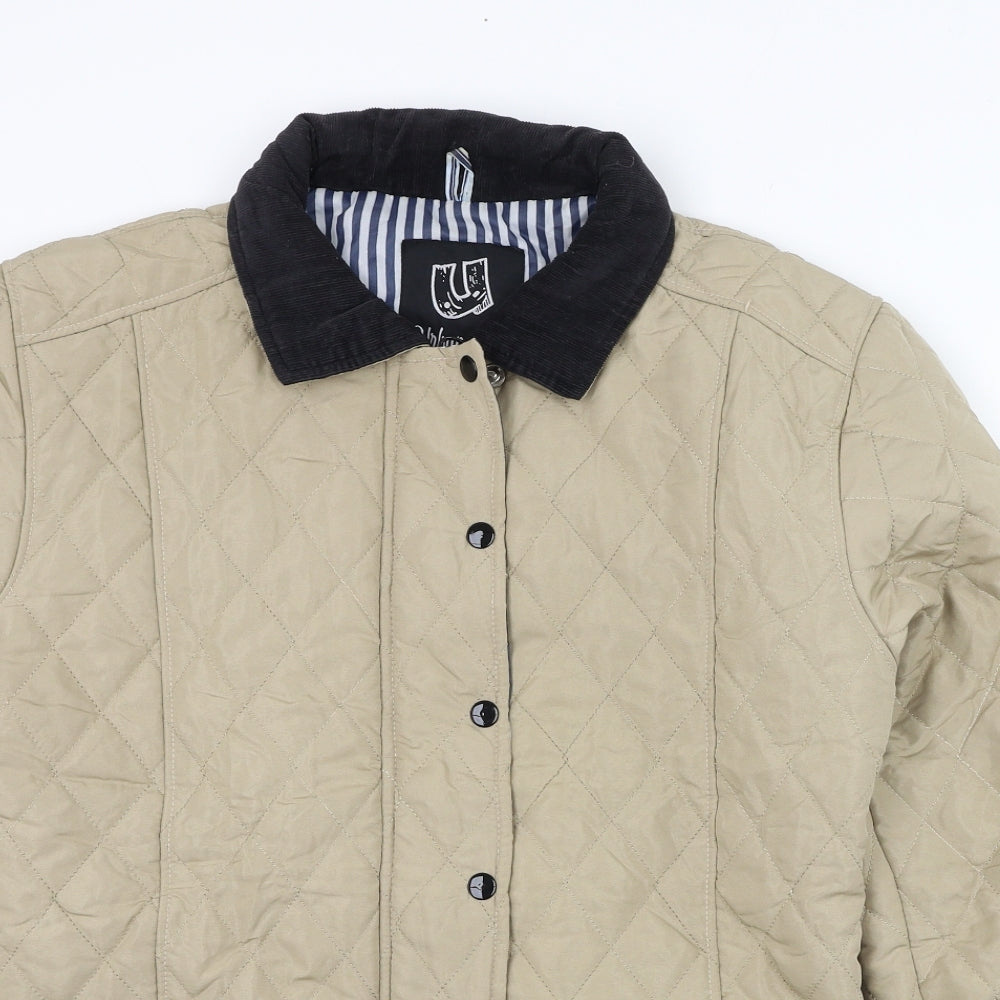 Urban Diva Womens Beige   Quilted Coat Size XL