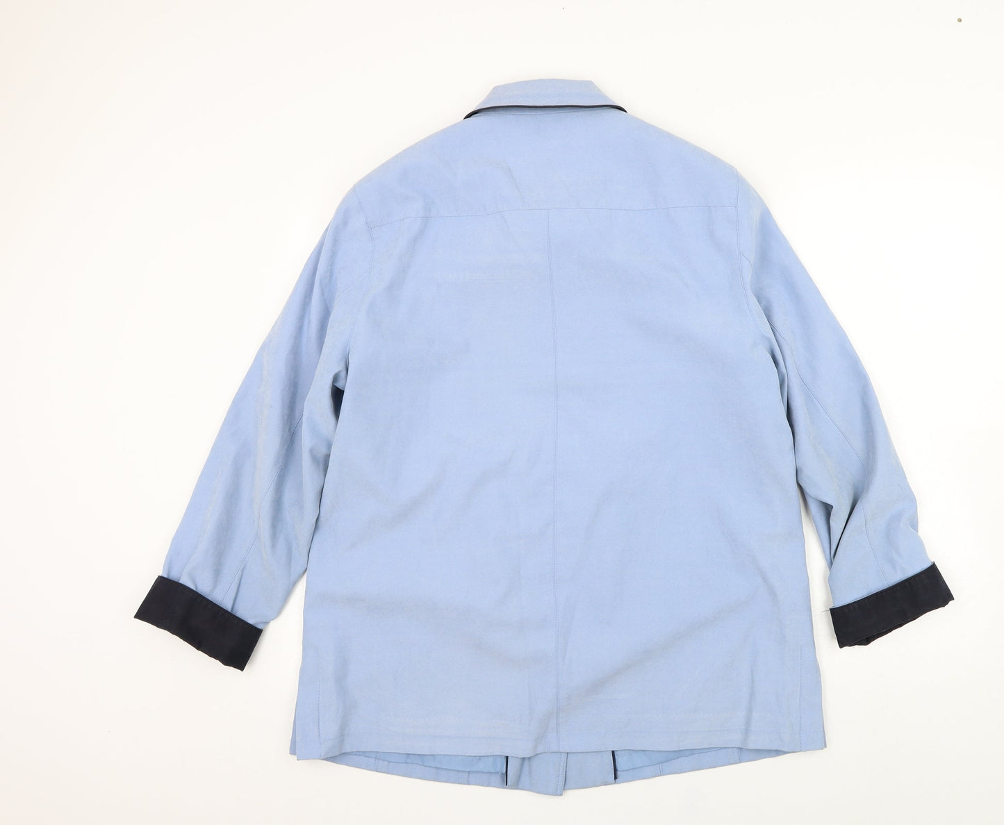 Lebek Womens Blue   Trench Coat Coat Size 16