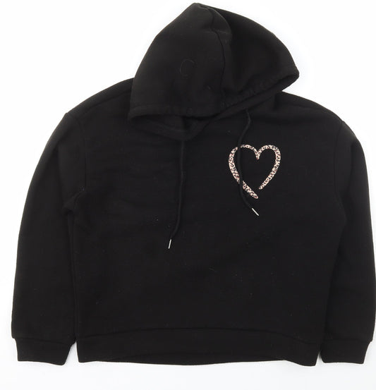 SheIn Womens Black  Polyester Pullover Hoodie Size M  Pullover