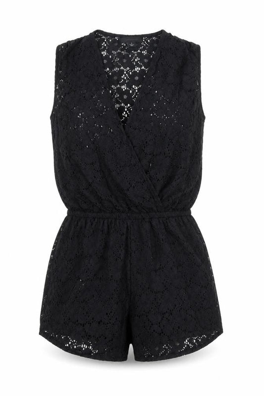 Atmosphere Womens Black Floral Nylon Jumpsuit One-Piece Size S  Pullover