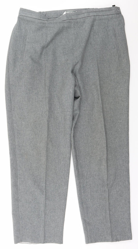 Marks and Spencer Womens Green  Polyester Trousers  Size 18 L27 in Regular