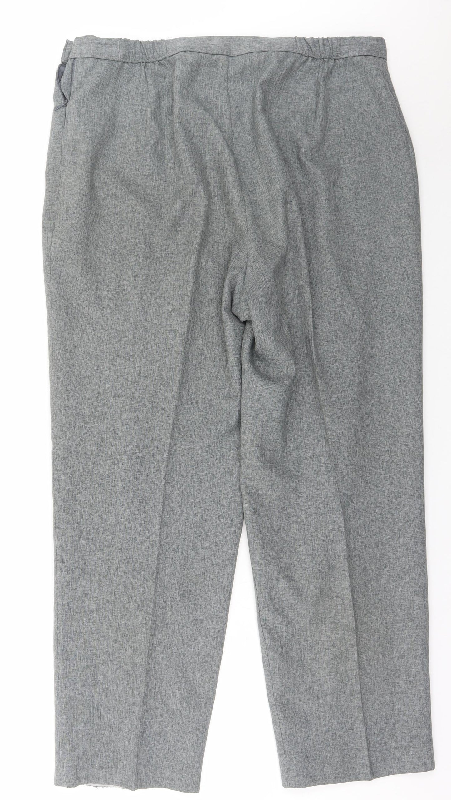 Marks and Spencer Womens Green  Polyester Trousers  Size 18 L27 in Regular