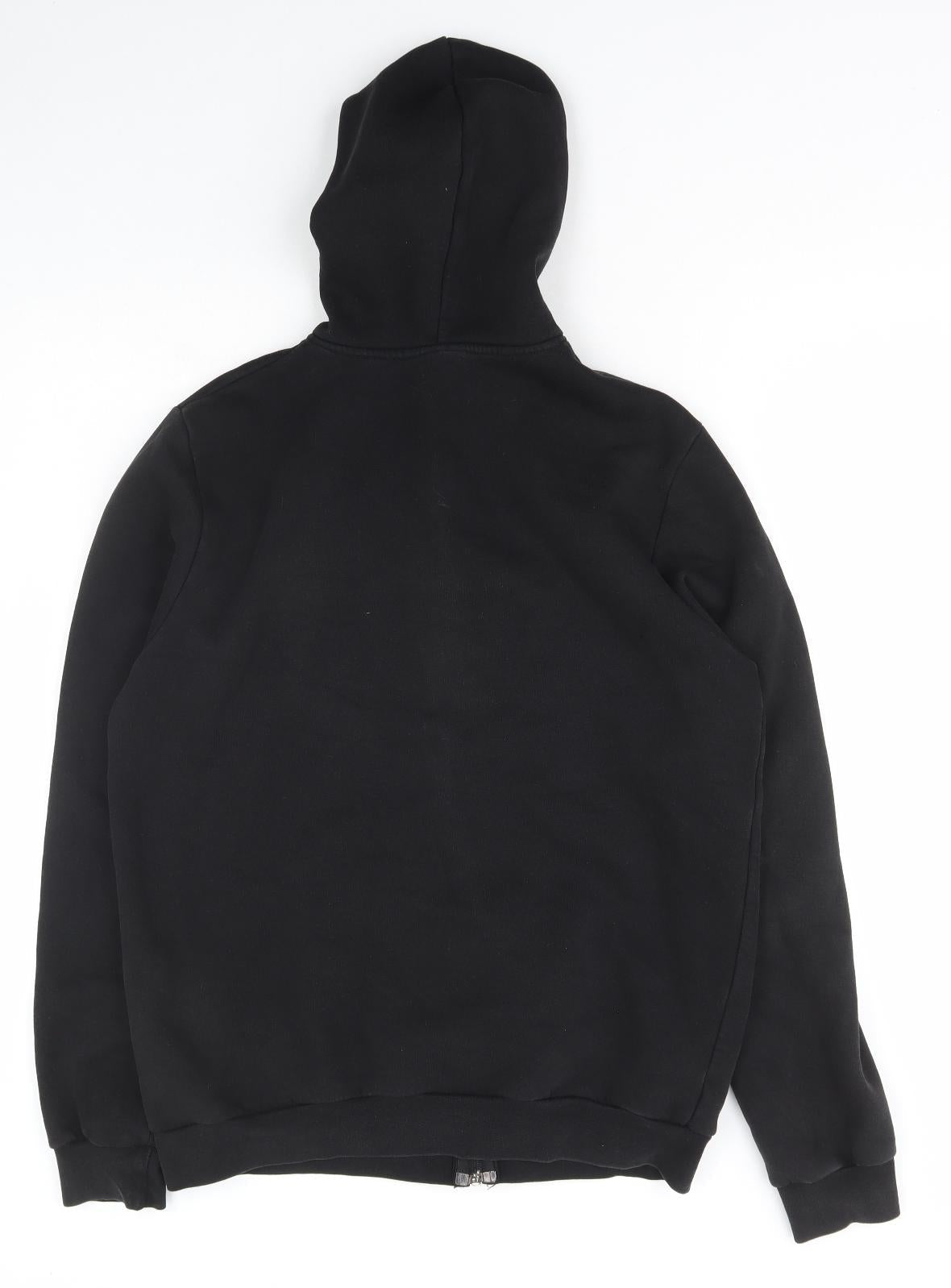 TRC Womens Black Roll Neck  Cotton Full Zip Jumper Size M