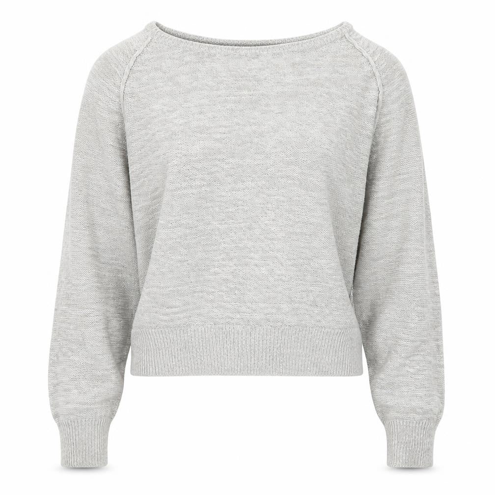 Red London Womens Grey Boat Neck  Acrylic Pullover Jumper Size L